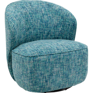 Swivel Armchair Ellie Light Blue KARE MIAMI