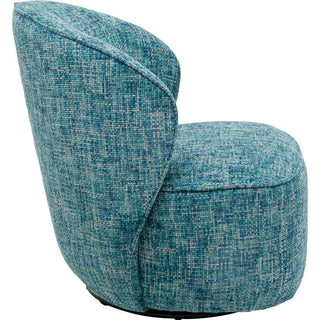 Swivel Armchair Ellie Light Blue KARE MIAMI