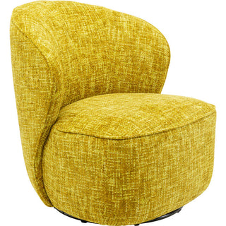 Swivel Armchair Ellie Yellow KARE MIAMI