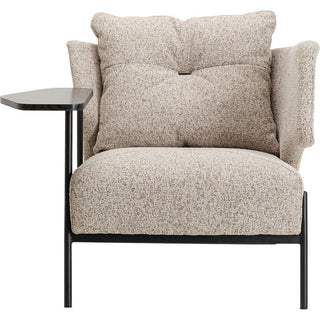 Armchair Taylor Beige Tray KARE MIAMI