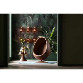 Swivel Armchair Eye Ball Walnut KARE MIAMI