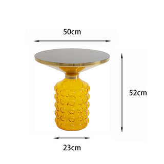 Side Table Lola Yellow Ø50cm KARE MIAMI