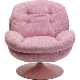Swivel Armchair Cosy Pink KARE MIAMI
