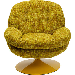 Swivel Armchair Cosy Yellow KARE MIAMI
