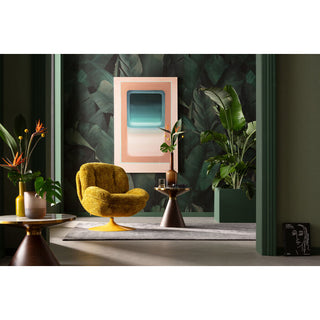 Swivel Armchair Cosy Yellow KARE MIAMI