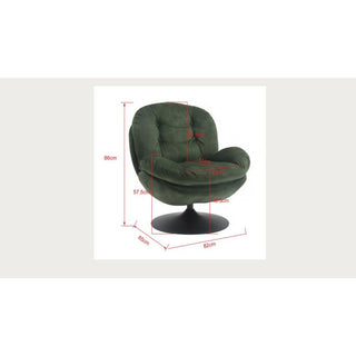 Swivel Armchair Cosy Blue KARE MIAMI