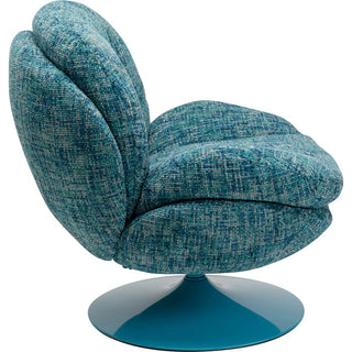 Swivel Armchair Cosy Blue KARE MIAMI