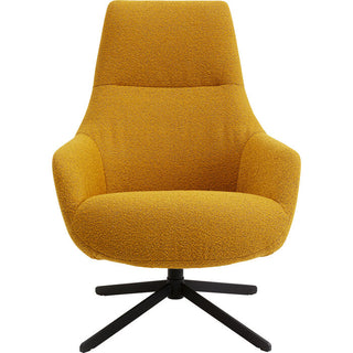 Swivel Armchair Mimi Yellow KARE MIAMI