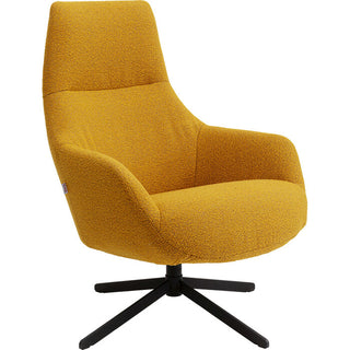 Swivel Armchair Mimi Yellow KARE MIAMI