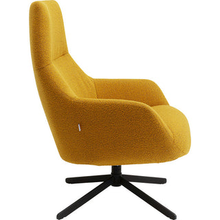 Swivel Armchair Mimi Yellow KARE MIAMI