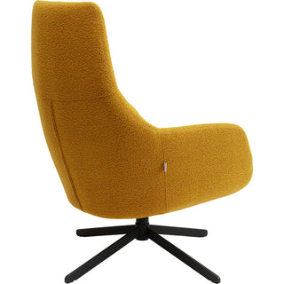 Swivel Armchair Mimi Yellow KARE MIAMI