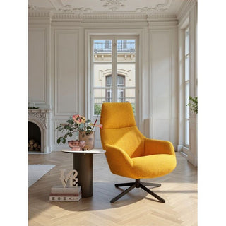 Swivel Armchair Mimi Yellow KARE MIAMI