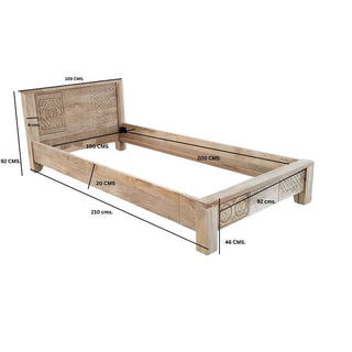 Wooden Bed Puro High 100x200cm KARE MIAMI