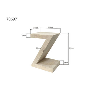 Side Table Travertino Z 60cm KARE MIAMI