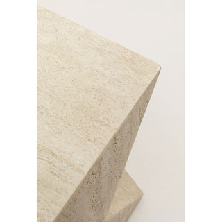 Side Table Travertino 54cm KARE MIAMI