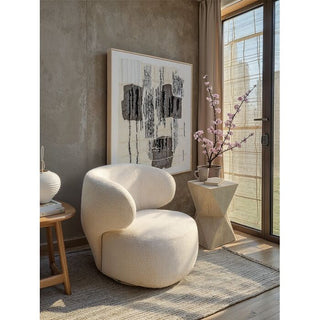 Side Table Travertino 54cm KARE MIAMI