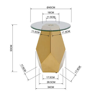 Side Table Ricchezza Ø45cm KARE MIAMI