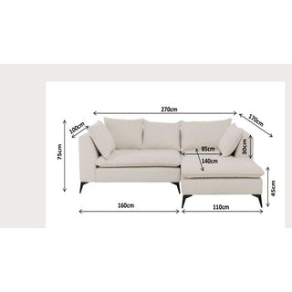 Corner Sofa Jimmy Cream Right KARE MIAMI