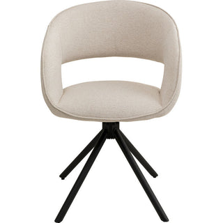 Swivel Chair Gina Greige Black KARE MIAMI
