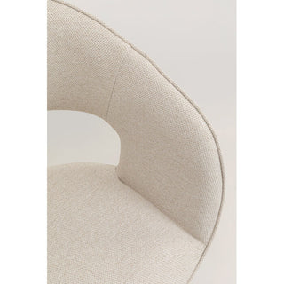 Swivel Chair Gina Greige Black KARE MIAMI