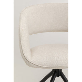 Swivel Chair Gina Greige Black KARE MIAMI