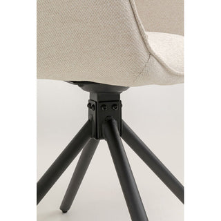 Swivel Chair Gina Greige Black KARE MIAMI