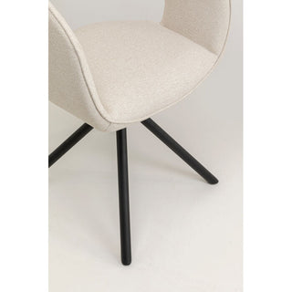 Swivel Chair Gina Greige Black KARE MIAMI