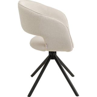 Swivel Chair Gina Greige Black KARE MIAMI