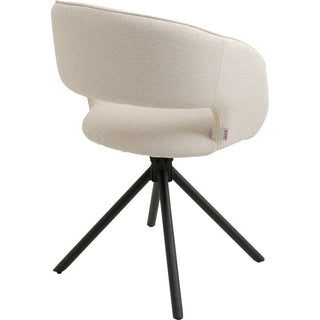 Swivel Chair Gina Greige Black KARE MIAMI