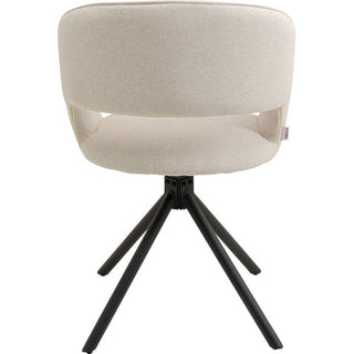 Swivel Chair Gina Greige Black KARE MIAMI