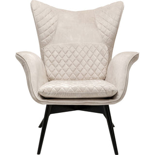 Armchair Tudor Velvet Creme KARE MIAMI