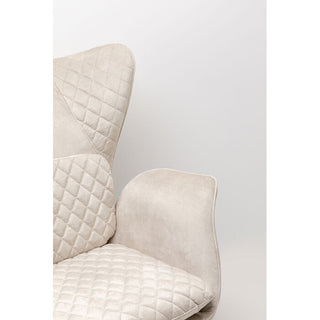 Armchair Tudor Velvet Creme KARE MIAMI