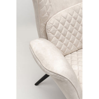 Armchair Tudor Velvet Creme KARE MIAMI