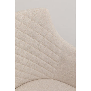 Swivel Chair Coco Wood Cream KARE MIAMI