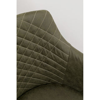 Swivel Chair Coco Wood Green KARE MIAMI