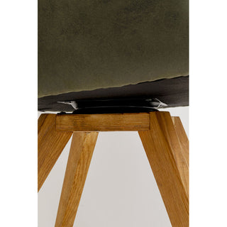 Swivel Chair Coco Wood Green KARE MIAMI