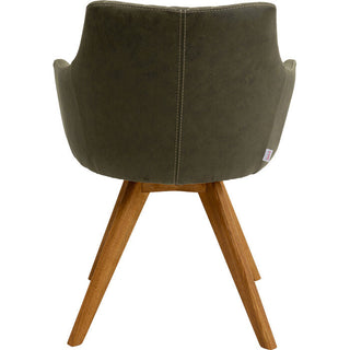 Swivel Chair Coco Wood Green KARE MIAMI