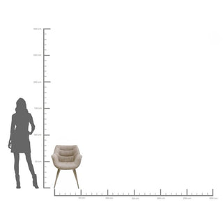 Chair with Armrest Thelma Greige KARE MIAMI