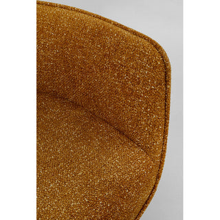 Swivel Armchair + Hocker Jules Yellow KARE MIAMI