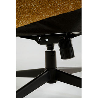 Swivel Armchair + Hocker Jules Yellow KARE MIAMI