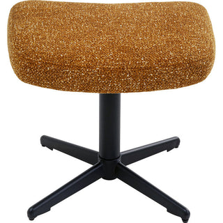 Swivel Armchair + Hocker Jules Yellow KARE MIAMI