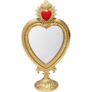 Table Mirror Flaming Heart 31cm KARE MIAMI