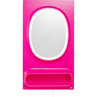 Wall Mirror Aero LED Pink 80x141cm KARE MIAMI