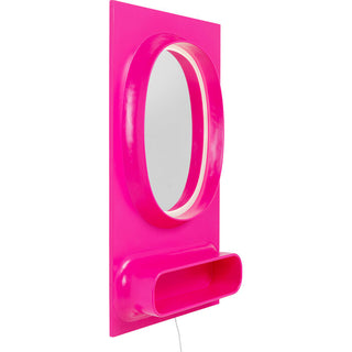 Wall Mirror Aero LED Pink 80x141cm KARE MIAMI