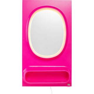 Wall Mirror Aero LED Pink 80x141cm KARE MIAMI