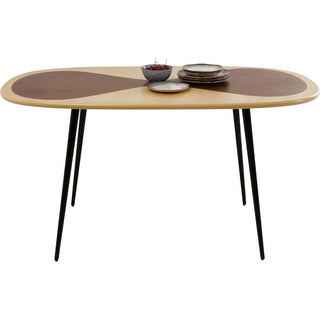 Table Petal Nature Black 150x90cm KARE MIAMI