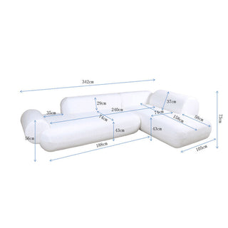 Corner Sofa Soft Edge Right White KARE MIAMI