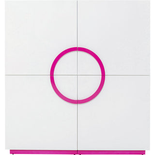 Cabinet Tresor White Pink 160x166cm KARE MIAMI