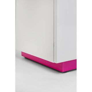Cabinet Tresor White Pink 160x166cm KARE MIAMI