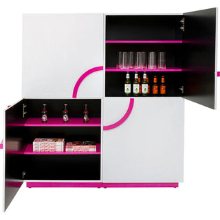Cabinet Tresor White Pink 160x166cm KARE MIAMI